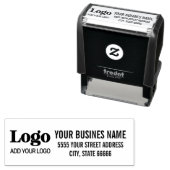 Custom Logo Name Return Address  Permastempel (Beispiel)