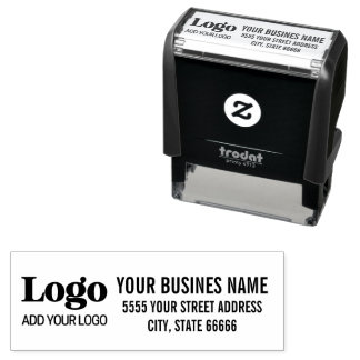 Custom Logo Name Return Address  Permastempel