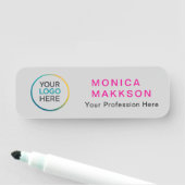 Custom  Logo Name Tag Namensschild (Beispiel)