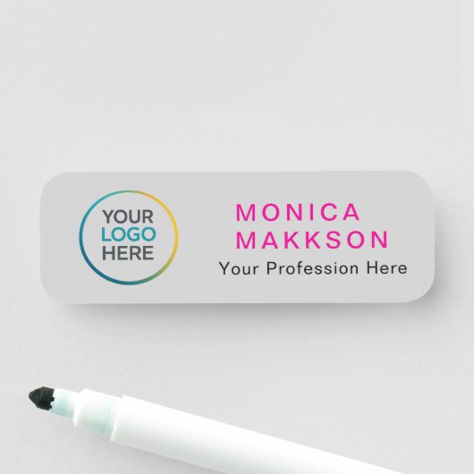 Custom  Logo Name Tag Namensschild (Beispiel)
