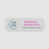 Custom  Logo Name Tag Namensschild (Vorderseite)