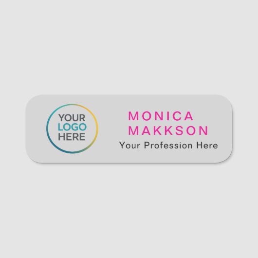 Custom  Logo Name Tag Namensschild (Vorderseite)