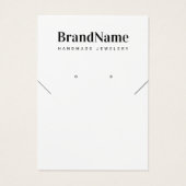 Custom Logo Necklace Ohrringe Danke Karte (Rückseite)