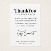 Custom Logo Necklace Ohrringe Danke Karte (Vorderseite)