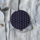 Custom Logo or Image Repeating Navy Blue Design Button (Beispiel)