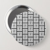 Custom Logo or Image Repeating Pattern Design Button (Vorne & Hinten)