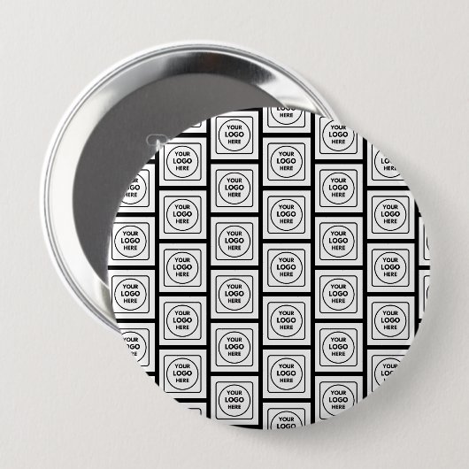 Custom Logo or Image Repeating Pattern Design Button (Vorne & Hinten)