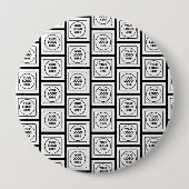 Custom Logo or Image Repeating Pattern Design Button (Vorderseite)
