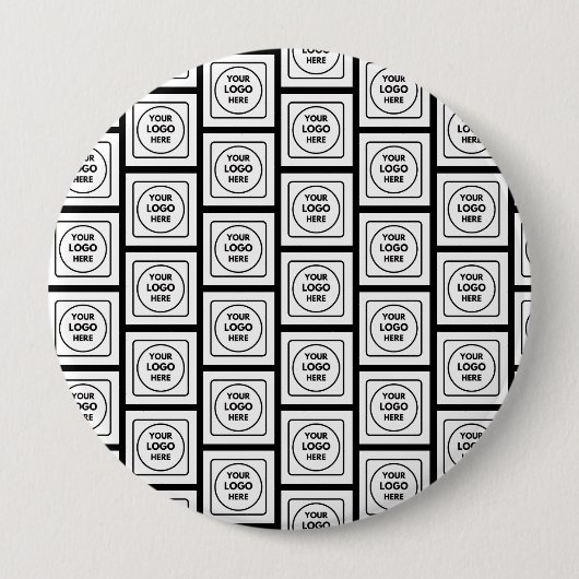 Custom Logo or Image Repeating Pattern Design Button (Vorderseite)