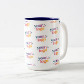 Custom Logo Pattern Employee Mug Zweifarbige Tasse (VorderseiteRechts)