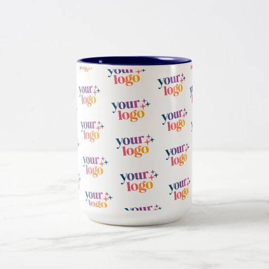 Custom Logo Pattern Employee Mug Zweifarbige Tasse (Mittel)