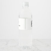 Custom Logo Personalized Business Branding Design Wasserflaschenetikett (Rückseite)