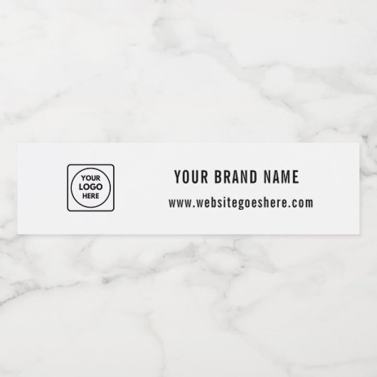 Custom Logo Personalized Business Branding Design Wasserflaschenetikett (Einzelnes Label)