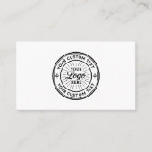 Custom Logo Personalized Business Branding Seal Visitenkarte (Vorderseite)
