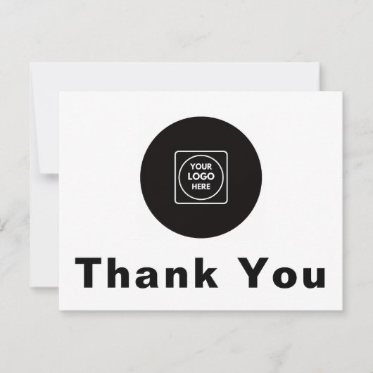 Custom Logo Personalized Thank You Note Card Karte (Vorderseite)