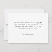 Custom Logo Personalized Thank You Note Card Karte (Rückseite)