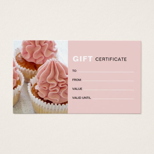 Custom Logo Photo Bakery Business Gift Certificate (Vorderseite)