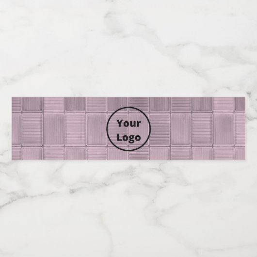 Custom logo pink glass tile pattern wasserflaschenetikett (Einzelnes Label)