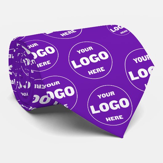Custom Logo - Professional Branded Purple Krawatte