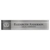 Custom Logo Professional Executive Silver Namensplakette (Vorderseite)