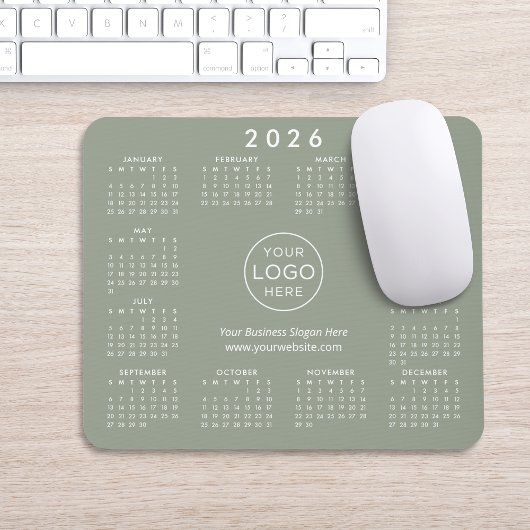 Custom Logo Promotional Business 2026 Calendar Mousepad