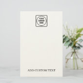 Custom Logo Promotional Business letterhead Briefpapier (Stehend Vorderseite)