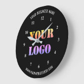Custom Logo Promotional Your Business Office Große Wanduhr (Winkel)