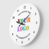 Custom Logo Promotional Your Business Personalized Große Wanduhr (Winkel)