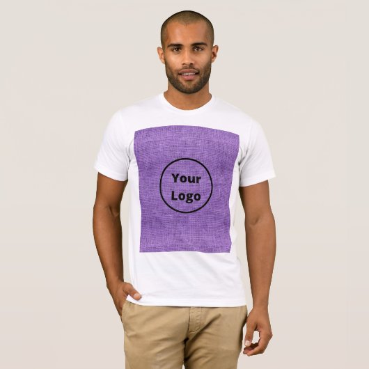 Custom logo purple burlap T-Shirt (Vorne ganz)
