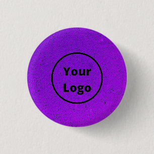 Custom Logo Purple Rough Surface Print Button