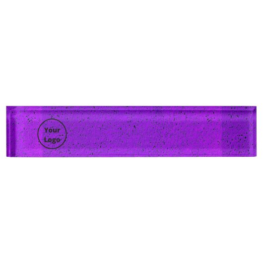 Custom Logo Purple Rough Surface Print Namensplakette (Vorderseite)