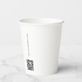 Custom Logo QR Code Branding Modern Pappbecher (Rückseite)