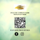 Custom Logo QR Code Business Window Sign Menu Fensteraufkleber (Blatt 3)