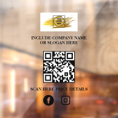 Custom Logo QR Code Business Window Sign Menu Fensteraufkleber (Blatt 2)