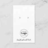 Custom Logo QR Code Jewelry Earring Display Card Visitenkarte (Vorderseite)
