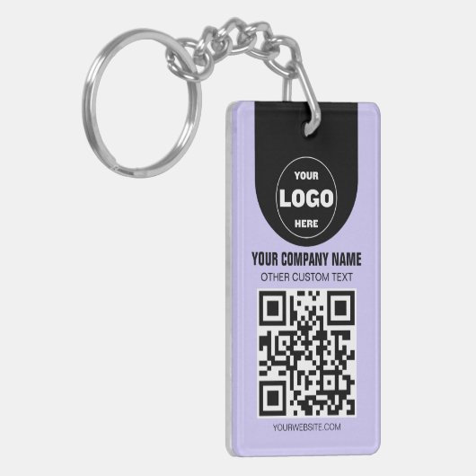 Custom Logo & QR Code Keychain | Business Promo Gi Schlüsselanhänger (Vorderseite links)