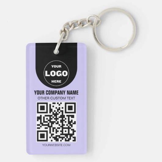 Custom Logo & QR Code Keychain | Business Promo Gi Schlüsselanhänger (Rückseite)