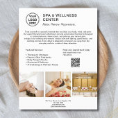Custom Logo QR Code Wellness-Center Wellness Cente Flyer