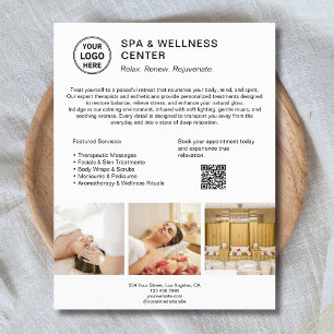Custom Logo QR Code Wellness-Center Wellness Cente Flyer