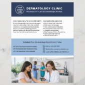 Custom Logo QR Dermatologist Dermatology Clinic Flyer (Vorne)