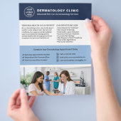Custom Logo QR Dermatologist Dermatology Clinic Flyer (Hand)