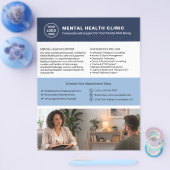 Custom Logo QR Mental Health Clinic Flyer (Einzeln)
