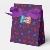 Custom Logo Red Blue Eggplant Blütenblätter Elegan Geschenkschachtel (Vorderseite)