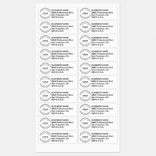 Custom Logo Return Address Waterproof Business Etiketten (Blatt)