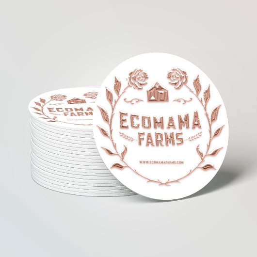 Custom Logo Rose TryMeTester SWhite Runder Aufkleber