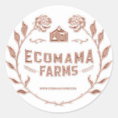 Custom Logo Rose TryMeTester SWhite Runder Aufkleber (Vorderseite)