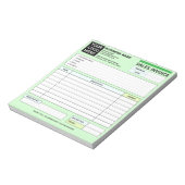 Custom Logo, Sales Invoice Receipt Small Business  Notizblock (Rotiert)