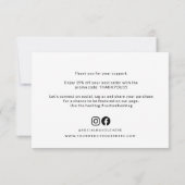 Custom logo Simple Elegant Gold Business order Dankeskarte (Rückseite)