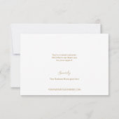 Custom Logo Simple Gold Business Modern Script Dankeskarte (Rückseite)