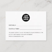 Custom logo Simple Modern Business Terminkarte (Vorderseite)